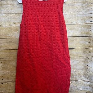 knee length dresses for ladies Sheer Lace Fishtail Gown in Cherry Red - 14
